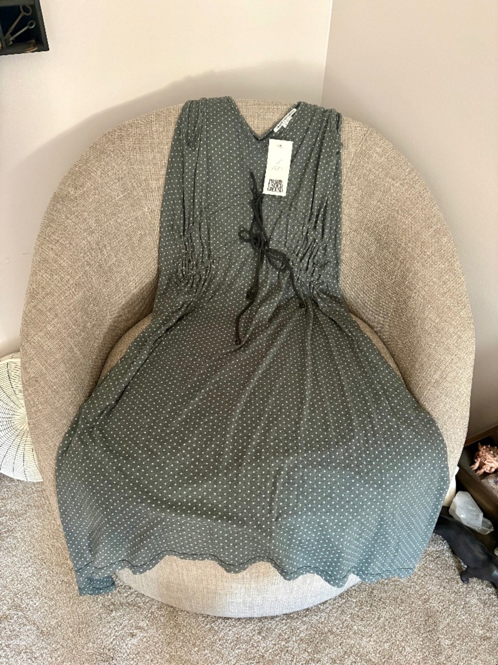 Prairie Underground Rhodes gray polka dot dress~ - Picture 2 of 11